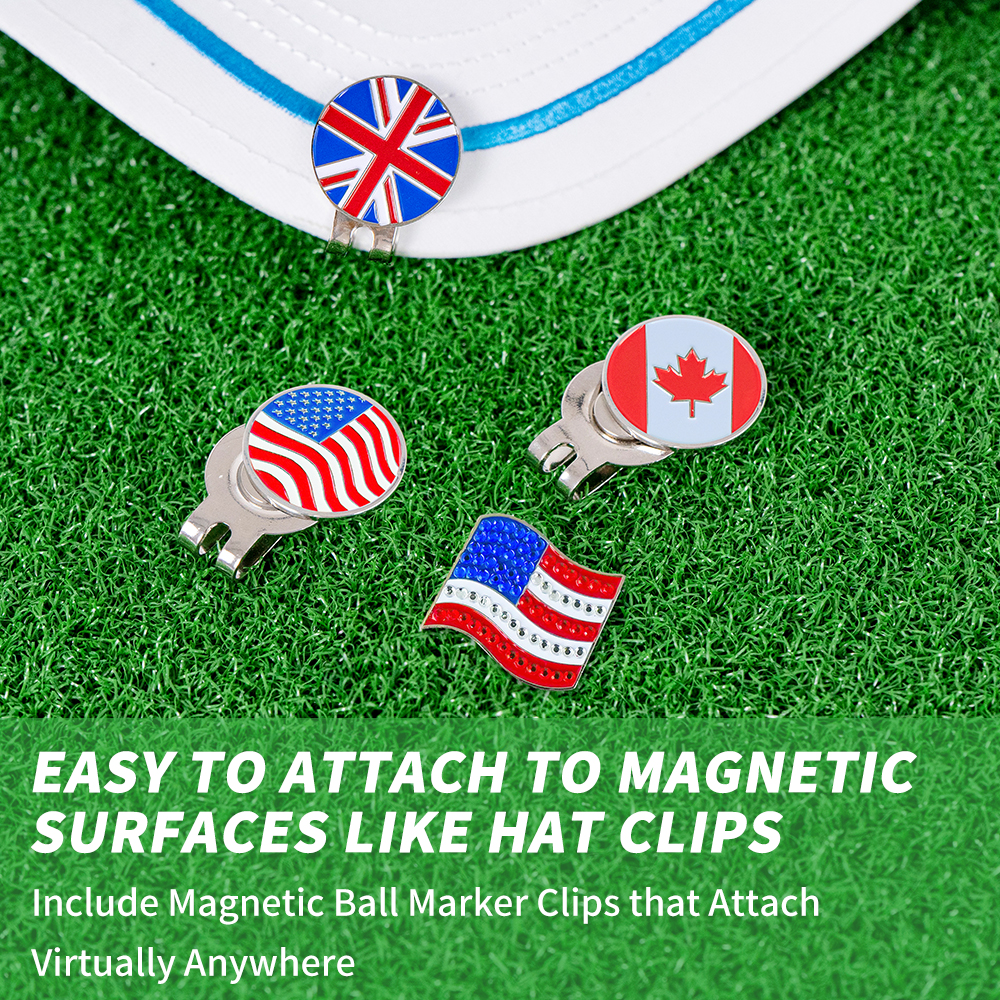 Caiton 4Pcs Golf Hat Clips Mag – Ball Marker Set recenzja i cena