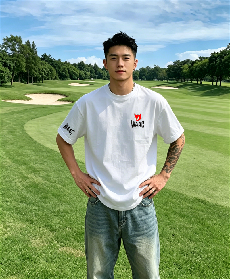 Men's Black Golf T-shirt Short – Golf Equipment Logo recenzja i cena