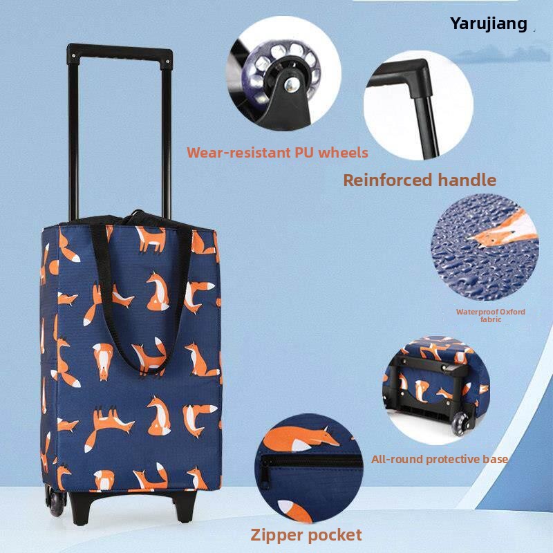 Portable Folding Shopping Cart – Pull Cart Fold recenzja i cena